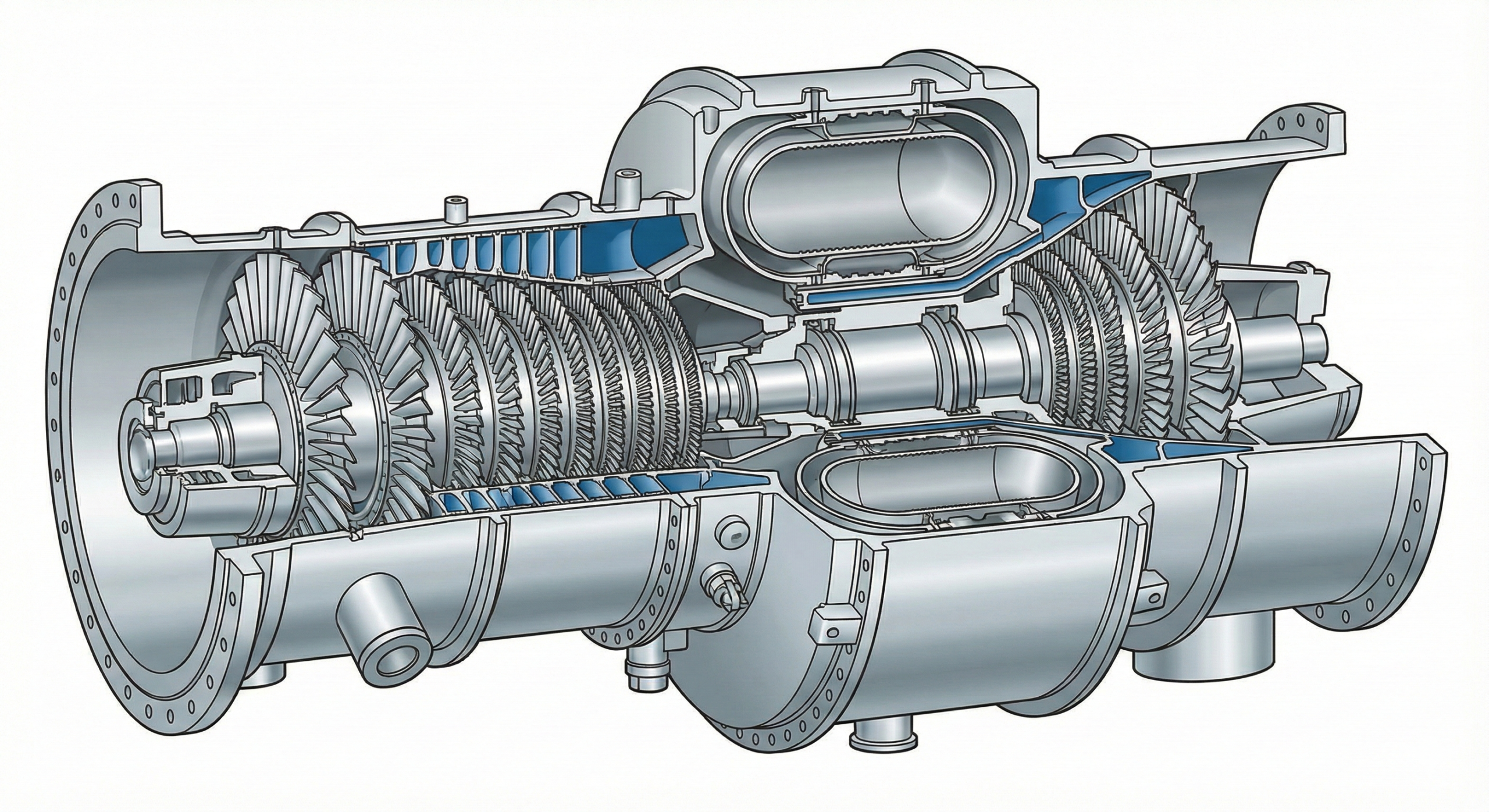 가스터빈 비교 Mitsubishi Power M701JAC 터빈