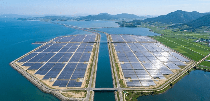 태양광 SPC가 운영하는 해남 솔라시도 발전소 패널 전경