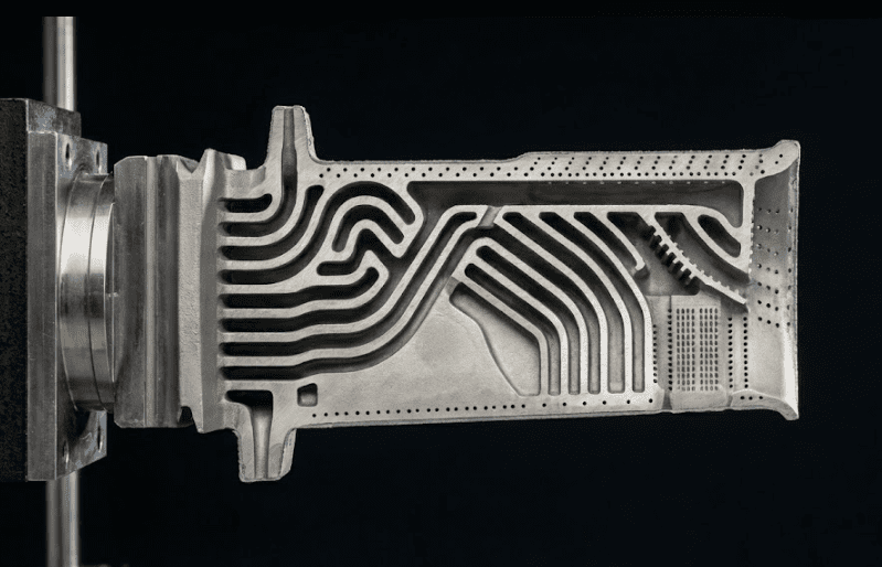 브레이튼 사이클 가스터빈 블레이드 냉각 구조 단면도