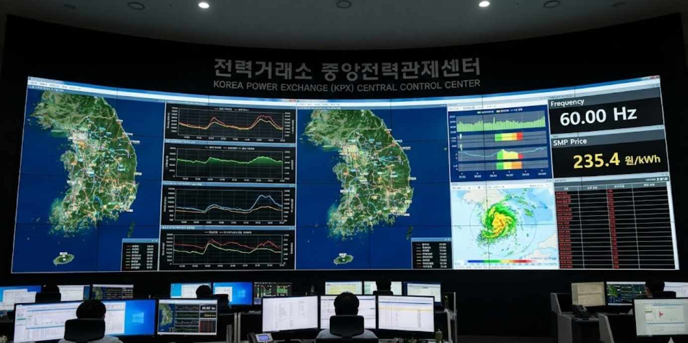 전력거래소 중앙전력관제센터 전력시장 실시간 모니터링