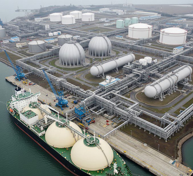 에너지 비축량 — 석유비축기지 저장탱크 항공 촬영